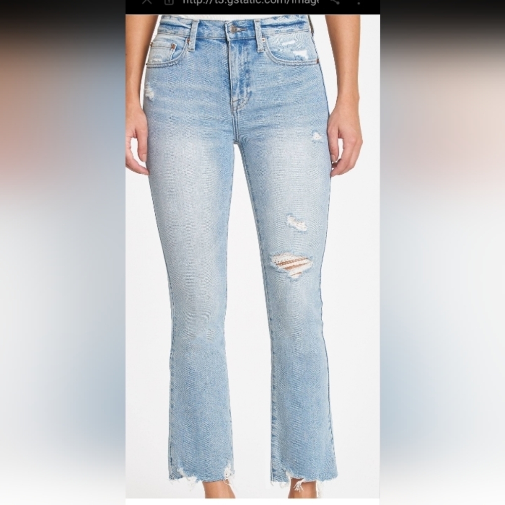 PISTOLA Revolve Lennon High Rise Crop Distressed Jeans - Picture 10 of 10